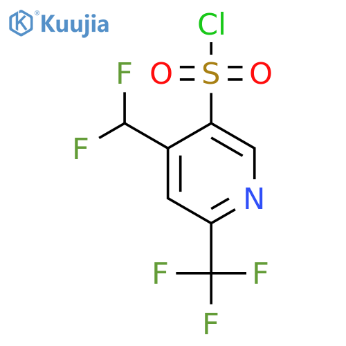 4-(Difluoromethyl)-2-(trifluoromethyl)pyridine-5-sulfonyl chloride structure