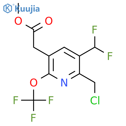 Methyl 2-(chloromethyl)-3-(difluoromethyl)-6-(trifluoromethoxy)pyridine-5-acetate structure