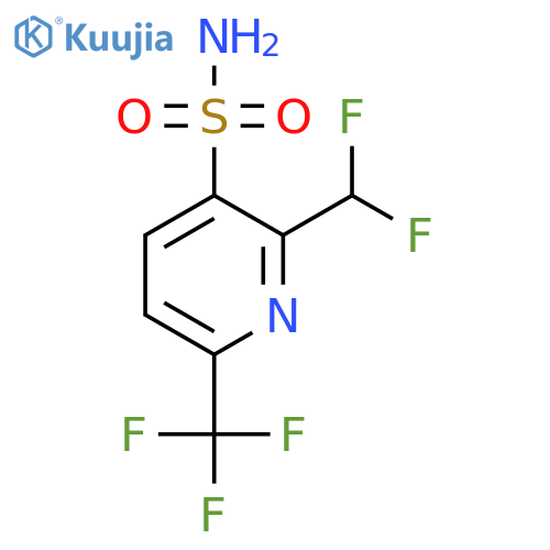 2-(Difluoromethyl)-6-(trifluoromethyl)pyridine-3-sulfonamide structure