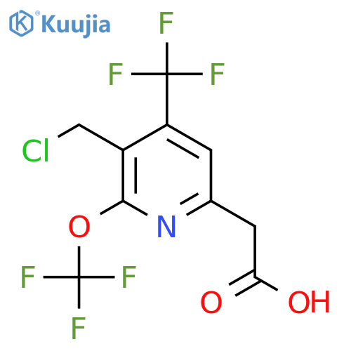 3-(Chloromethyl)-2-(trifluoromethoxy)-4-(trifluoromethyl)pyridine-6-acetic acid structure