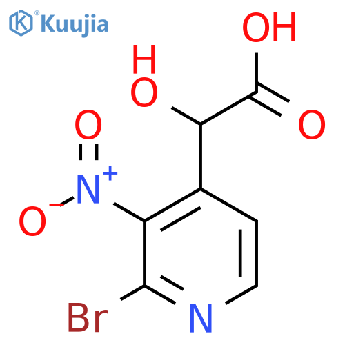 2-(2-Bromo-3-nitropyridin-4-yl)-2-hydroxyacetic acid structure