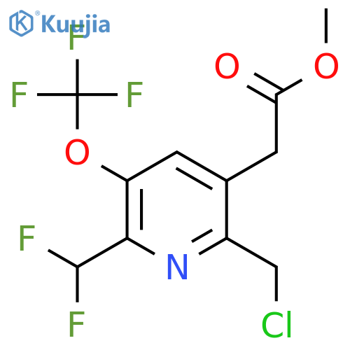 Methyl 2-(chloromethyl)-6-(difluoromethyl)-5-(trifluoromethoxy)pyridine-3-acetate structure