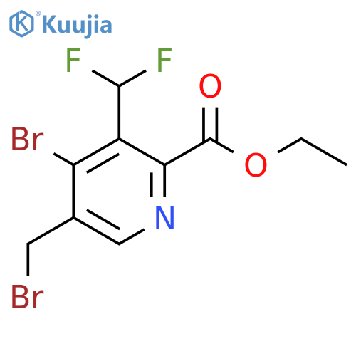 Ethyl 4-bromo-5-(bromomethyl)-3-(difluoromethyl)pyridine-2-carboxylate structure