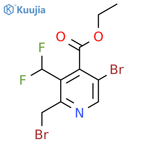 Ethyl 5-bromo-2-(bromomethyl)-3-(difluoromethyl)pyridine-4-carboxylate structure