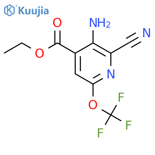 Ethyl 3-amino-2-cyano-6-(trifluoromethoxy)pyridine-4-carboxylate structure