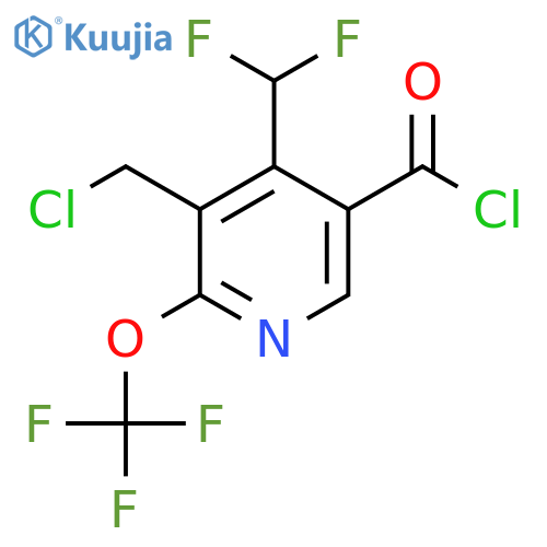 3-(Chloromethyl)-4-(difluoromethyl)-2-(trifluoromethoxy)pyridine-5-carbonyl chloride structure