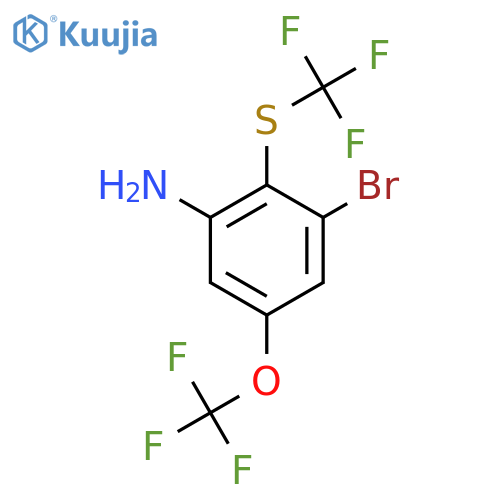 3-Bromo-5-trifluoromethoxy-2-(trifluoromethylthio)aniline structure