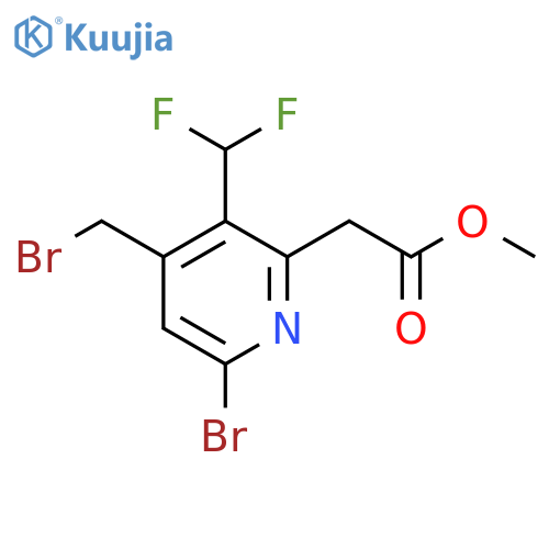 Methyl 6-bromo-4-(bromomethyl)-3-(difluoromethyl)pyridine-2-acetate structure