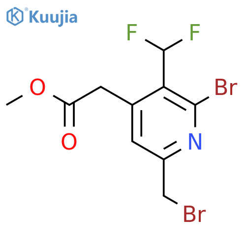 Methyl 2-bromo-6-(bromomethyl)-3-(difluoromethyl)pyridine-4-acetate structure