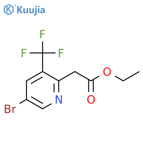 Ethyl 2-(5-bromo-3-(trifluoromethyl)pyridin-2-yl)acetate structure