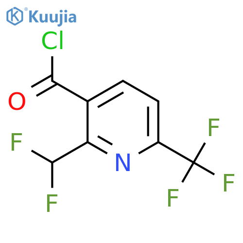 2-(Difluoromethyl)-6-(trifluoromethyl)pyridine-3-carbonyl chloride structure