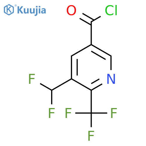 3-(Difluoromethyl)-2-(trifluoromethyl)pyridine-5-carbonyl chloride structure