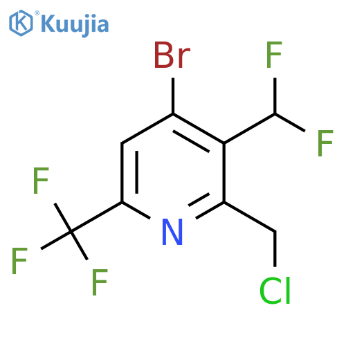 4-Bromo-2-(chloromethyl)-3-(difluoromethyl)-6-(trifluoromethyl)pyridine structure
