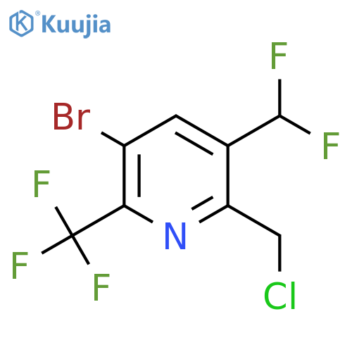 5-Bromo-2-(chloromethyl)-3-(difluoromethyl)-6-(trifluoromethyl)pyridine structure