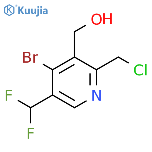 4-Bromo-2-(chloromethyl)-5-(difluoromethyl)pyridine-3-methanol structure