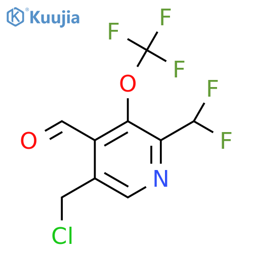 5-(Chloromethyl)-2-(difluoromethyl)-3-(trifluoromethoxy)pyridine-4-carboxaldehyde structure