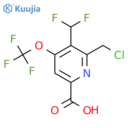 2-(Chloromethyl)-3-(difluoromethyl)-4-(trifluoromethoxy)pyridine-6-carboxylic acid structure