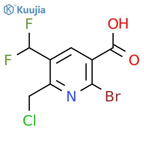 2-Bromo-6-(chloromethyl)-5-(difluoromethyl)pyridine-3-carboxylic acid structure