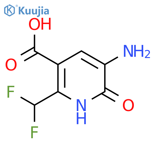 3-Amino-6-(difluoromethyl)-2-hydroxypyridine-5-carboxylic acid structure