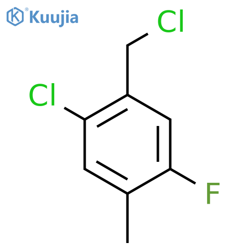 2-Chloro-5-fluoro-4-methylbenzyl chloride structure