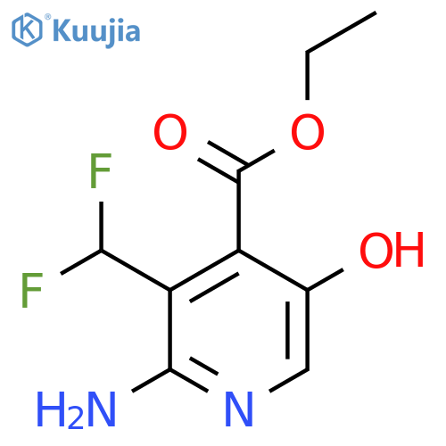 Ethyl 2-amino-3-(difluoromethyl)-5-hydroxypyridine-4-carboxylate structure