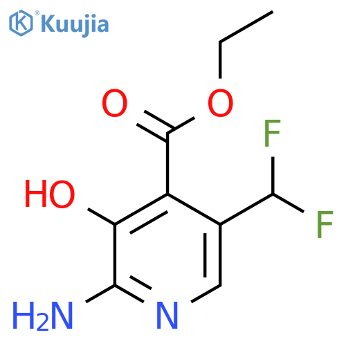 Ethyl 2-amino-5-(difluoromethyl)-3-hydroxypyridine-4-carboxylate structure