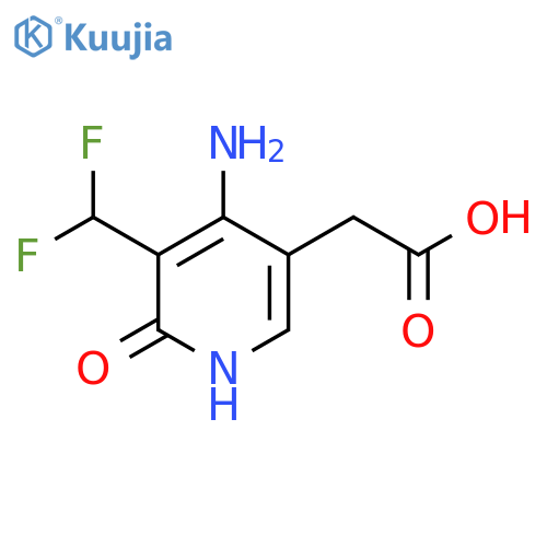 4-Amino-3-(difluoromethyl)-2-hydroxypyridine-5-acetic acid structure