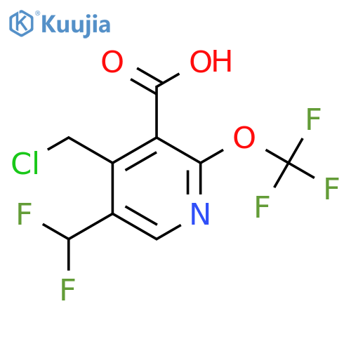 4-(Chloromethyl)-5-(difluoromethyl)-2-(trifluoromethoxy)pyridine-3-carboxylic acid structure