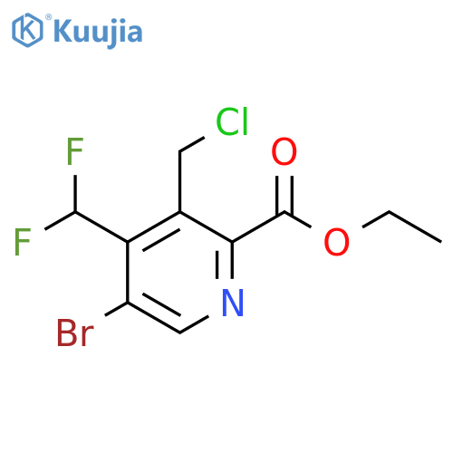 Ethyl 5-bromo-3-(chloromethyl)-4-(difluoromethyl)pyridine-2-carboxylate structure