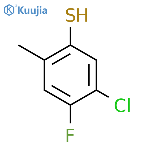 5-Chloro-4-fluoro-2-methylbenzenethiol structure