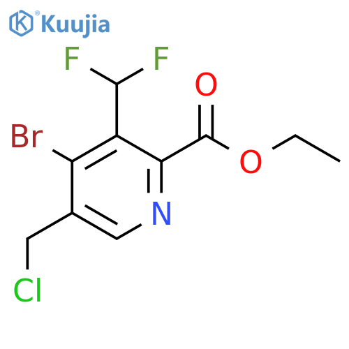 Ethyl 4-bromo-5-(chloromethyl)-3-(difluoromethyl)pyridine-2-carboxylate structure