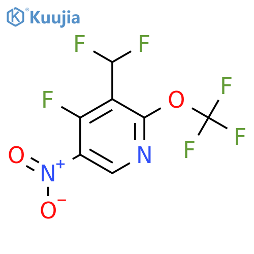 3-(Difluoromethyl)-4-fluoro-5-nitro-2-(trifluoromethoxy)pyridine structure