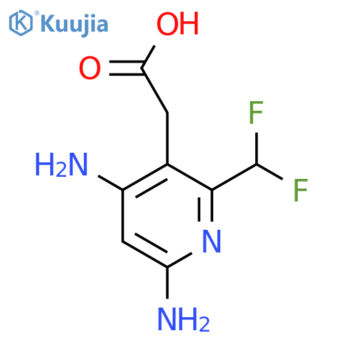 4,6-Diamino-2-(difluoromethyl)pyridine-3-acetic acid structure