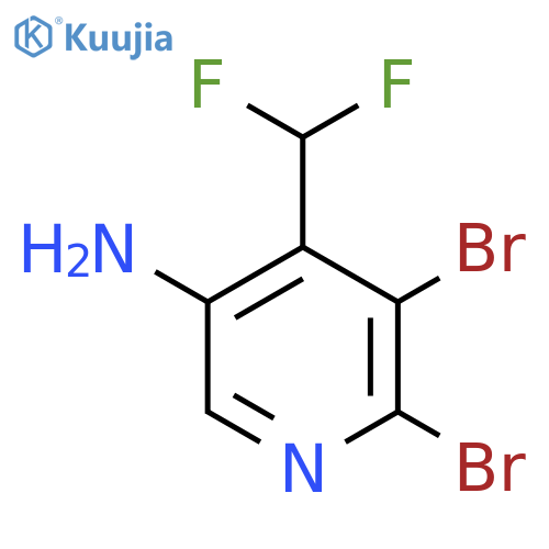 5-Amino-2,3-dibromo-4-(difluoromethyl)pyridine structure
