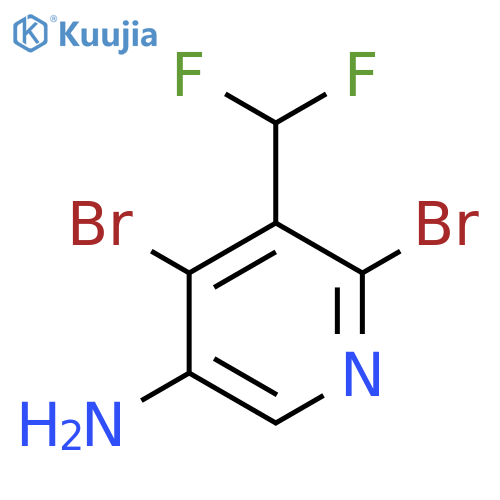5-Amino-2,4-dibromo-3-(difluoromethyl)pyridine structure