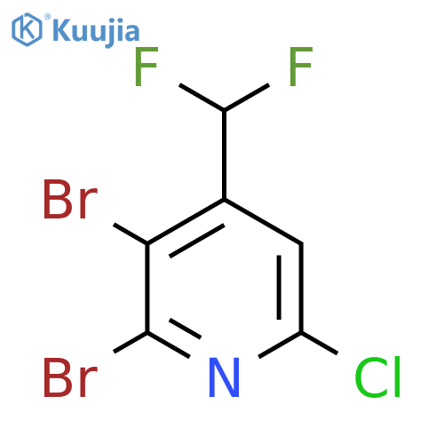 6-Chloro-2,3-dibromo-4-(difluoromethyl)pyridine structure