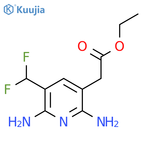 Ethyl 2,6-diamino-3-(difluoromethyl)pyridine-5-acetate structure