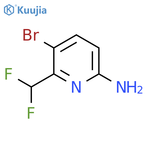 5-bromo-6-(difluoromethyl)pyridin-2-amine structure