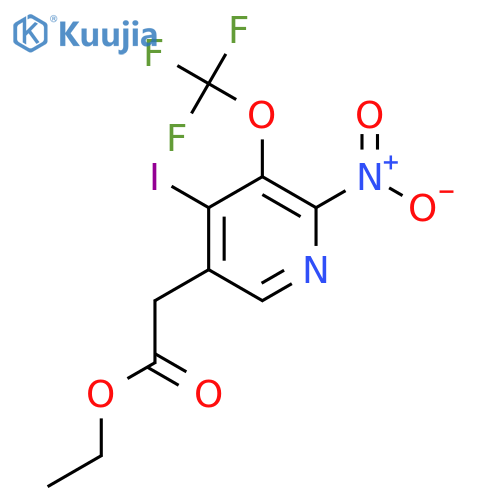 Ethyl 4-iodo-2-nitro-3-(trifluoromethoxy)pyridine-5-acetate structure