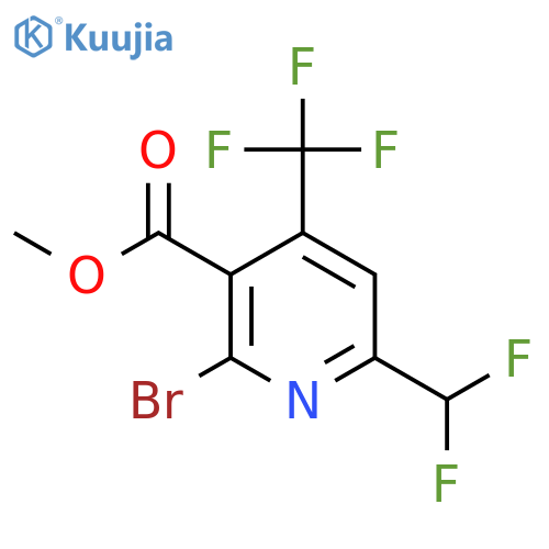 Methyl 2-bromo-6-(difluoromethyl)-4-(trifluoromethyl)pyridine-3-carboxylate structure