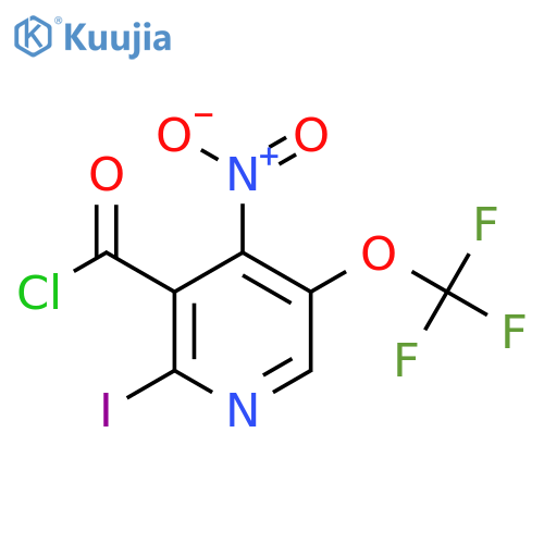 2-Iodo-4-nitro-5-(trifluoromethoxy)pyridine-3-carbonyl chloride structure