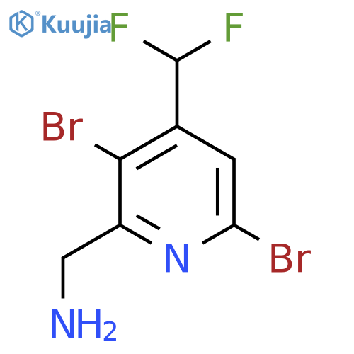 2-(Aminomethyl)-3,6-dibromo-4-(difluoromethyl)pyridine structure