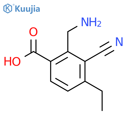 2-Aminomethyl-3-cyano-4-ethylbenzoic acid structure