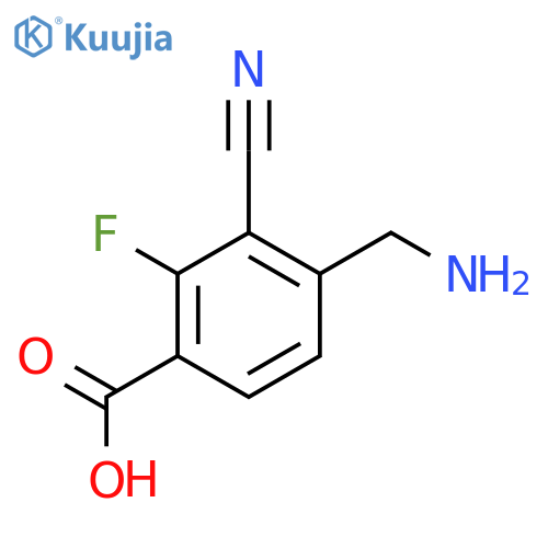 4-Aminomethyl-3-cyano-2-fluorobenzoic acid structure