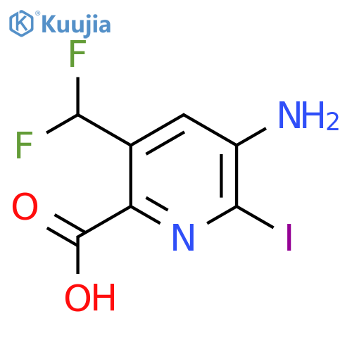 3-Amino-5-(difluoromethyl)-2-iodopyridine-6-carboxylic acid structure
