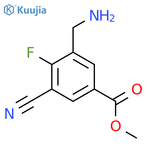 Methyl 3-aminomethyl-5-cyano-4-fluorobenzoate structure