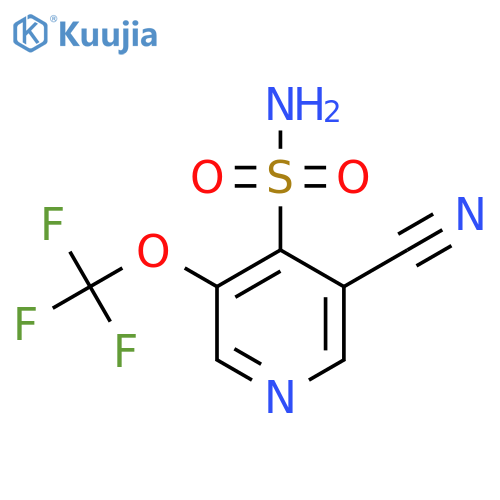 3-Cyano-5-(trifluoromethoxy)pyridine-4-sulfonamide structure