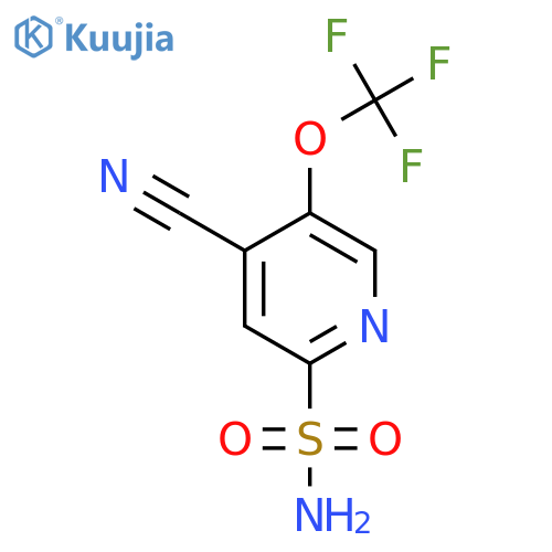 4-Cyano-5-(trifluoromethoxy)pyridine-2-sulfonamide structure