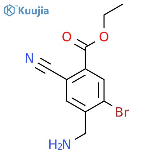 Ethyl 4-aminomethyl-5-bromo-2-cyanobenzoate structure