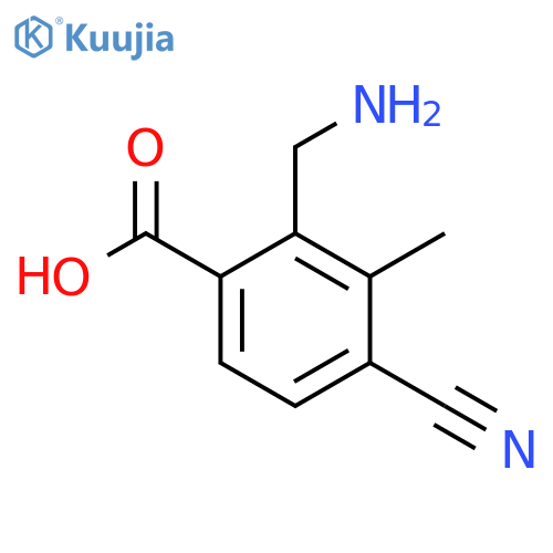 2-Aminomethyl-4-cyano-3-methylbenzoic acid structure